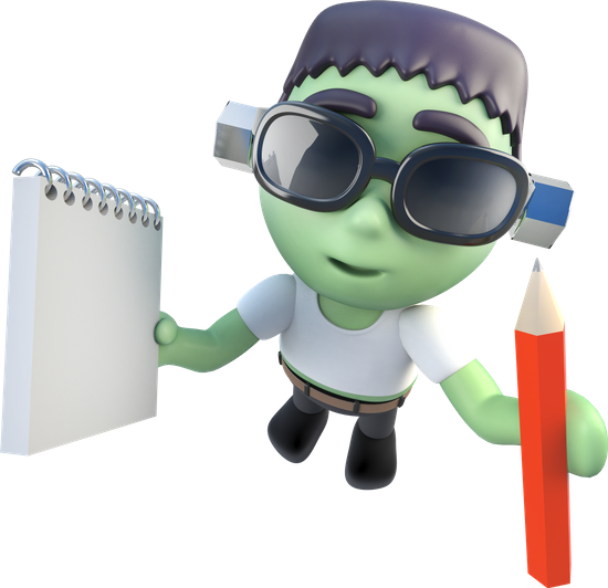 3d Funny Cartoon Frankenstein Monster - Frankenstein's Monster (550x532)