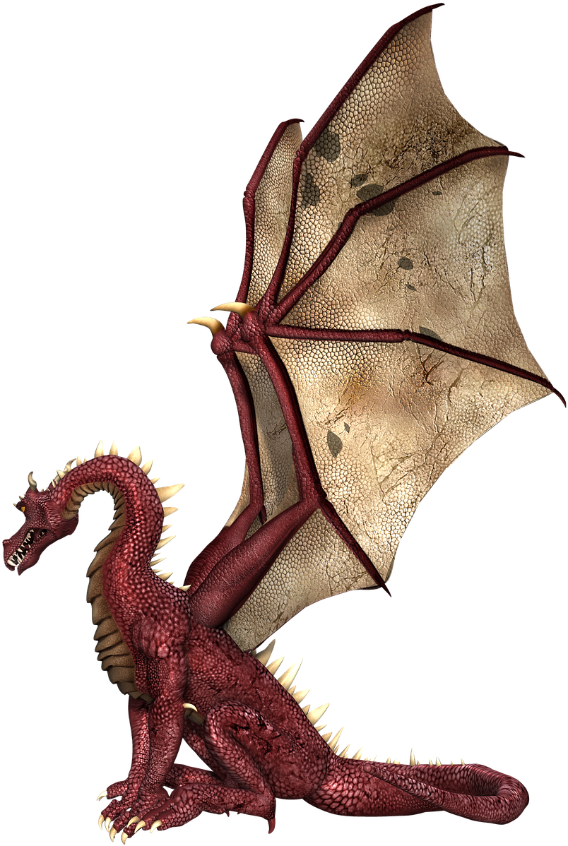 Dragon Wings Sitting Fantasy Png Image - Dragon (1280x1280)