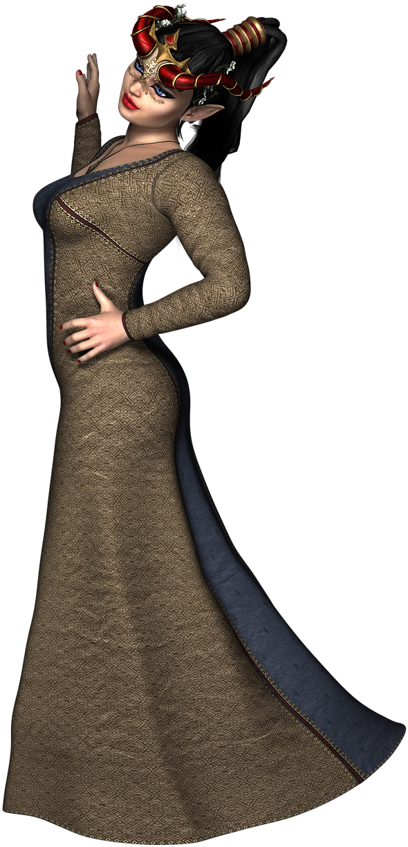 Horns Woman Fantasy Person Png Image - Horns Woman Fantasy Person Png Image (989x1280)