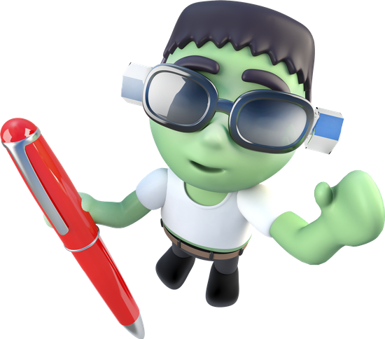3d Funny Cartoon Frankenstein - Frankenstein's Monster (550x484)