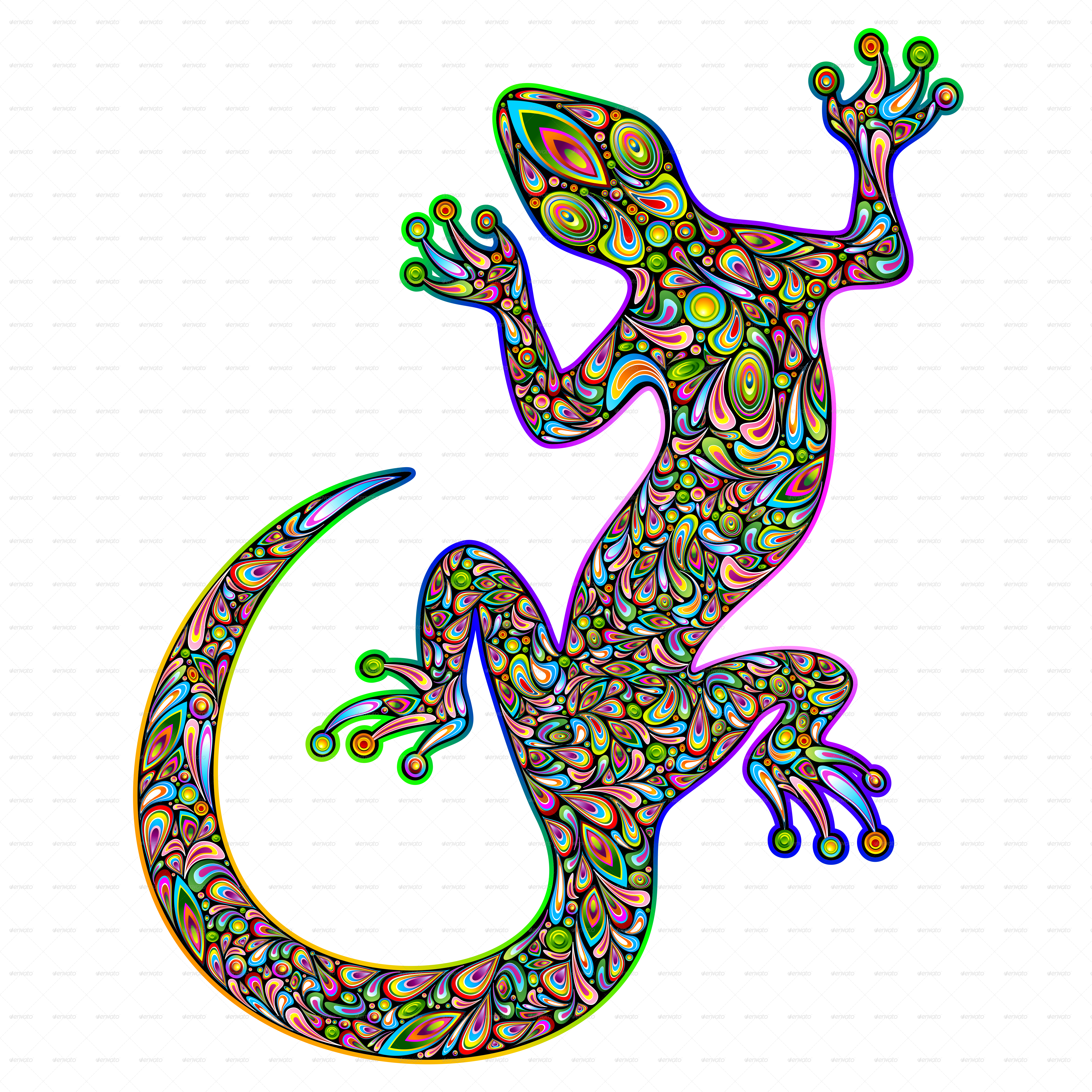 Ящерица рисунок