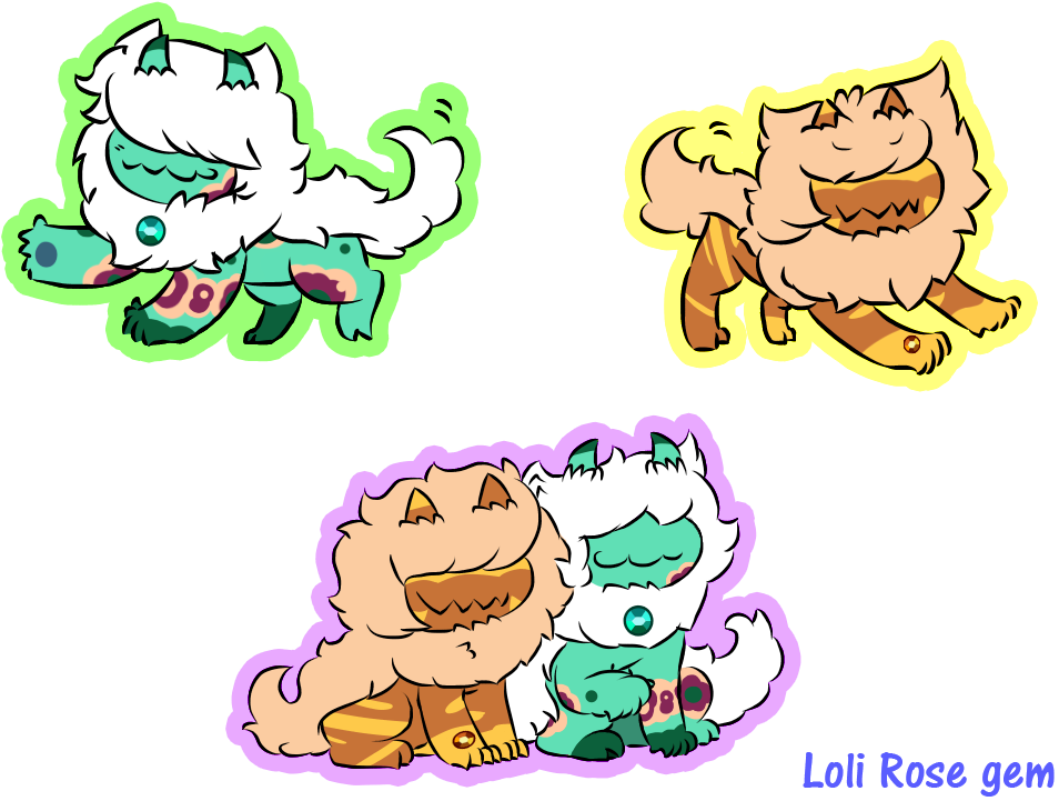 Cute Monsters By Loli Rose Gem On Deviantart Rh Loli - Cartoon (1000x751)