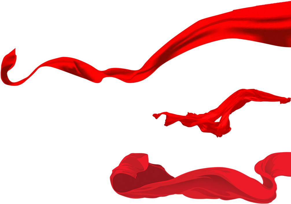 Red Ribbon Silk Clip Art - Red Ribbon Fly (1024x724)