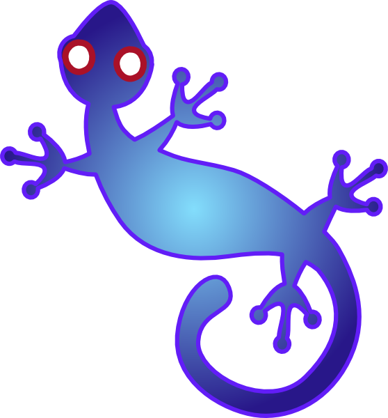 Blue Lizard Clip Art (558x600)