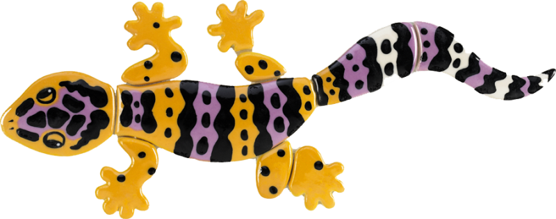 Lg62 12"x5" Leopard Gecko Ceramic Pool Mosaic - Ceramic Mosaic Lg62 Leopard Gecko Mosaic (800x316)