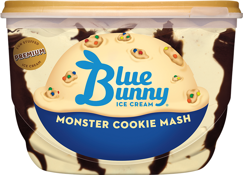 Monster Cookie Mash Half Gallon - Blue Bunny Cherry Cheesecake Ice Cream (795x600)