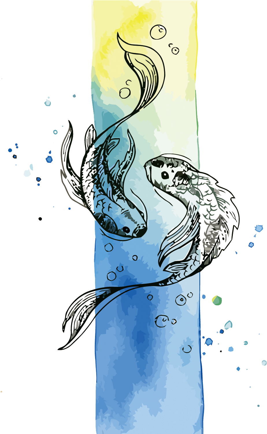 Fish Watercolor Painting - Fish Watercolor Painting (1080x1500)