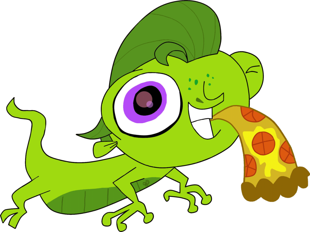 Gecko And Pizza By Heinousflame - Pizza Gecko (1024x768)