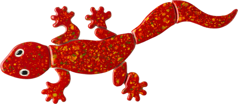 Lg62r 12"x5" Red Gecko Ceramic Pool Mosaic - Ceramic (800x352)