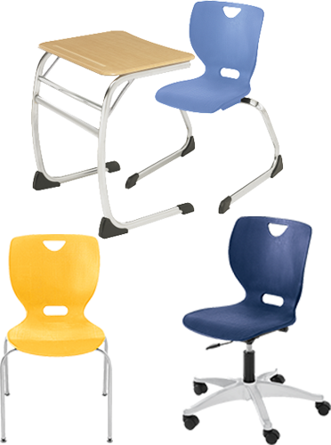 Shop Neoclass Chairs & Desks - Classroom Select Neoclass Cantilever Desk (372x500)