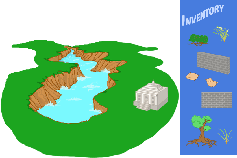 A Preliminary Model I Did Of The Washed Out River And - Illustration (850x576)