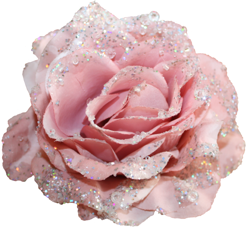 Free Transparent Glitter Png - Glitter Pink Rose Png (932x857)