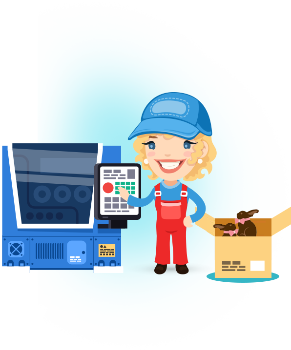 Przygotowaliśmy Projekty Graficzne Dla Platformy Producencika - Factory Worker Woman Vector (596x718)