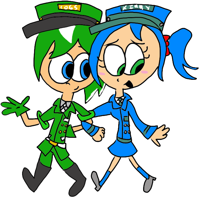 Kimmy And Cogs By Zootycutie - Cartoon (800x800)
