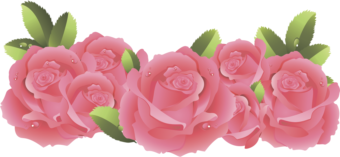 Png Клипарт "beautiful Flowers" - Pink Wedding Border Png (1383x660)
