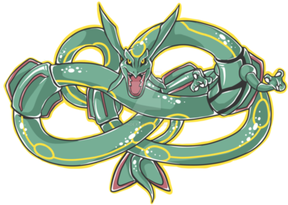 Drew Rayquaza In Celebration Of Latest Mystery Gift - Illustration (600x444)