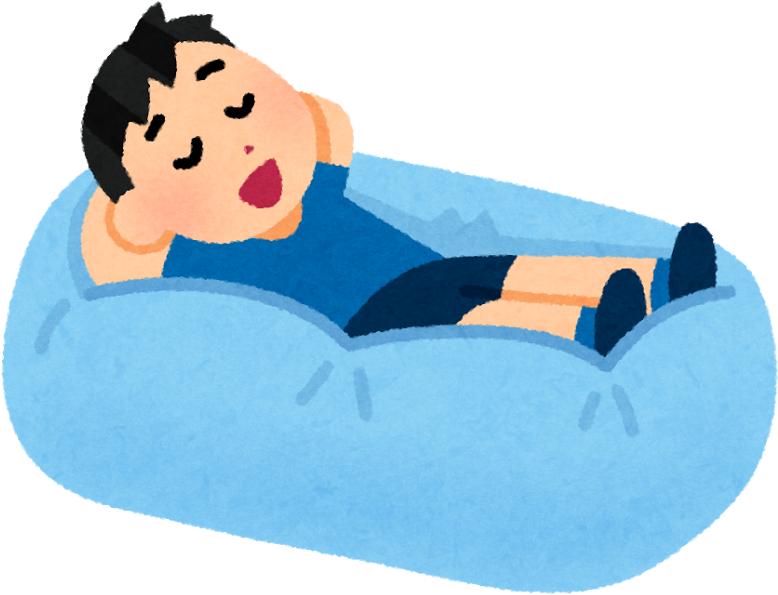 どれも薄っぺらい - ソファ で くつろぐ イラスト (800x767)