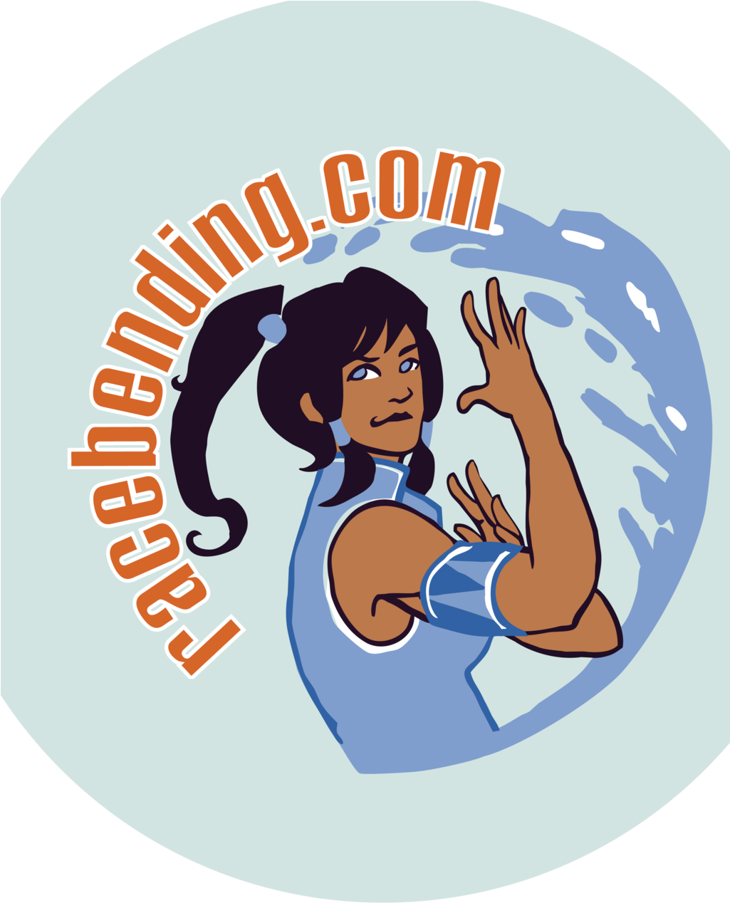 Stylised Korra Poses Like Rosie The Riveter As She - Stylised Korra Poses Like Rosie The Riveter As She (1024x1280)