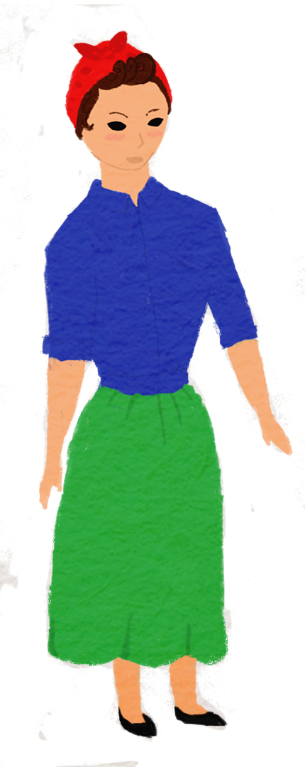 Here Are Some Developmental Pictures Of Rosie The Riveter - Pencil Skirt (430x1080)