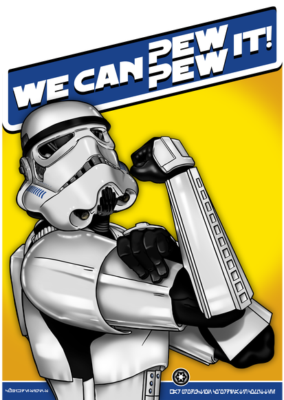 Pew Pew - Stormtrooper: 'we Can Pew-pew It!' Framed Art Print (600x600)