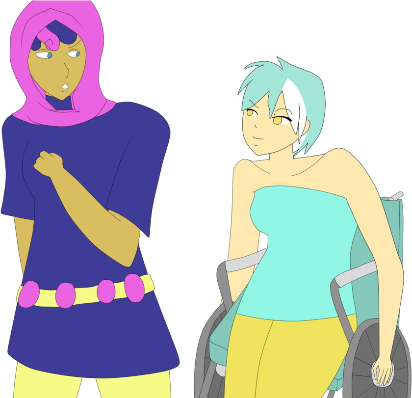 Indigomittens, Bon Bon, Hijab, Humanized, Islam, Lesbian, - Cartoon (900x810)