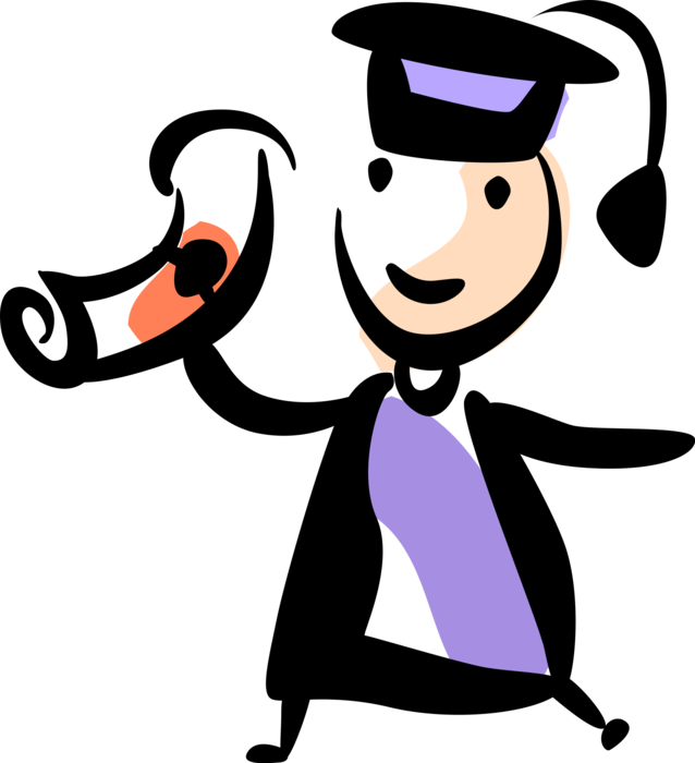 Vector Illustration Of High School, College, University - Vector Illustration Of High School, College, University (638x700)