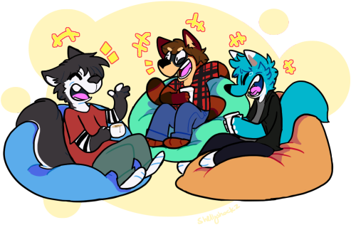 Flat Color Commission For @rivet The Ringtail Of Themsevles, - Cartoon (500x322)
