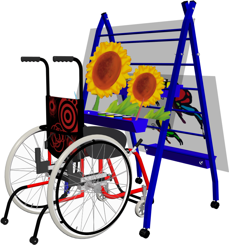 Child Art Board Wheelchair - Child Art Board Wheelchair (1000x840)