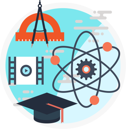 County Virtual School Hub - Atom Clipart (430x439)