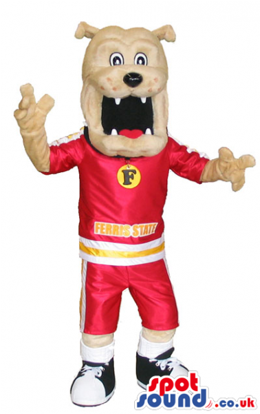 Light Brown Bulldog Mascot - Mascot (600x600)