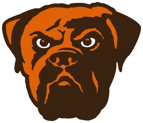English Bulldog Mascots Download - Cleveland Browns Old Logo (545x471)