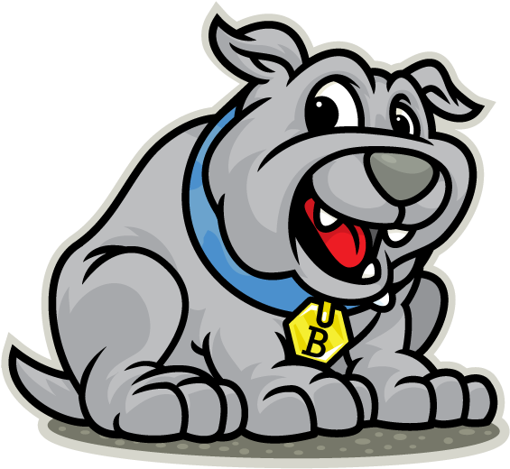 Antonio Bañuelos Elementary Logo Of A Happy Bulldog - Bulldog (578x531)