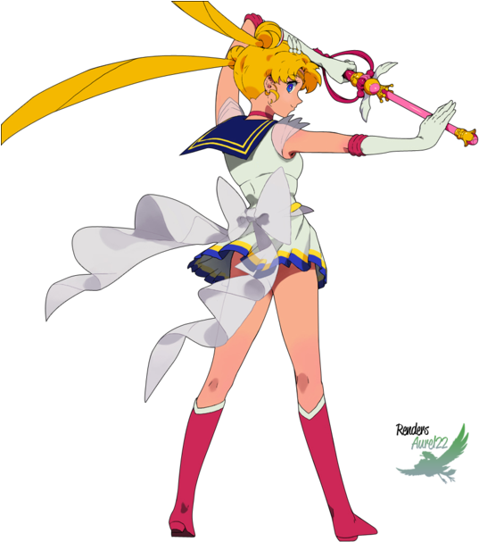 Sailor Moon Avec Baton Render By Anouet - Sailor Moon Render (600x624)