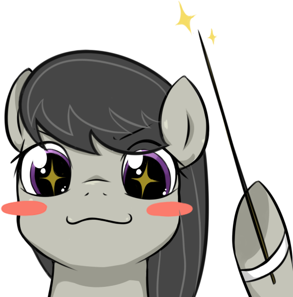 #219163 - Artist - Maren, Artist - Rigi, Baton, Blushing, - Mlp Octavia Cute (600x600)