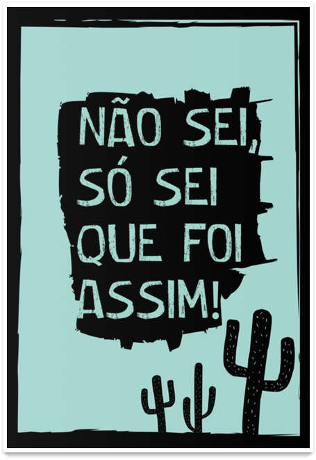 Poster Como Diria Chicó De Savana Storena - Não Sei Só Sei Que Foi Assim (800x800)