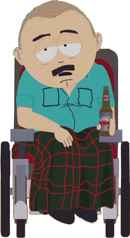 Alcoholic Wheelchair Randy - Randy Alcoholism South Park (468x823)