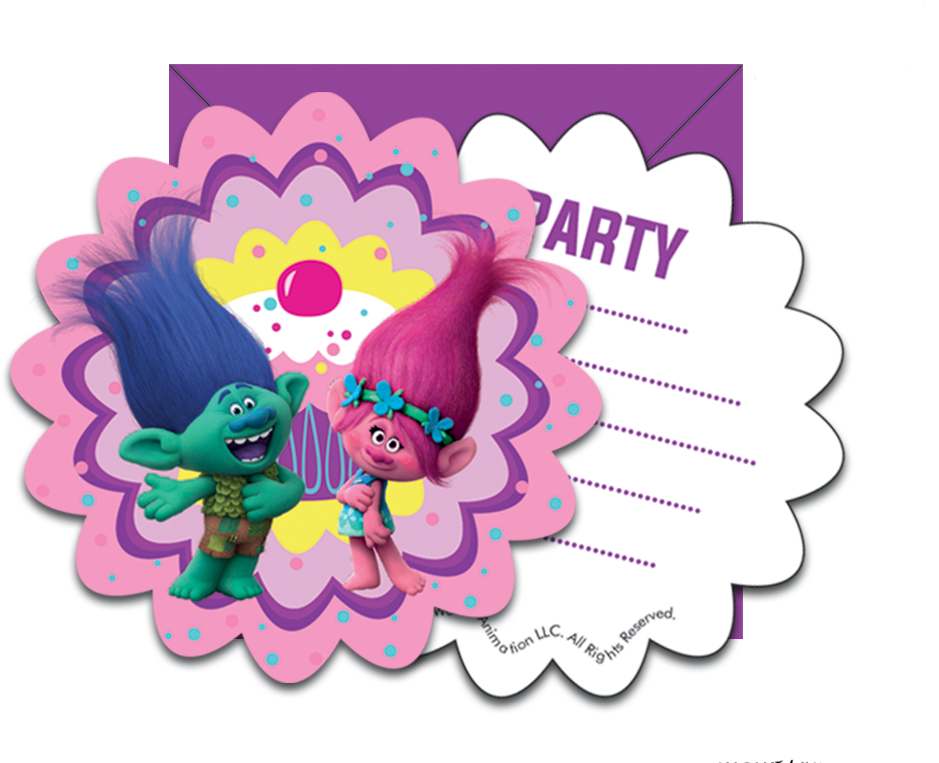 Set Of 6 Trolls Invitations (1000x800)