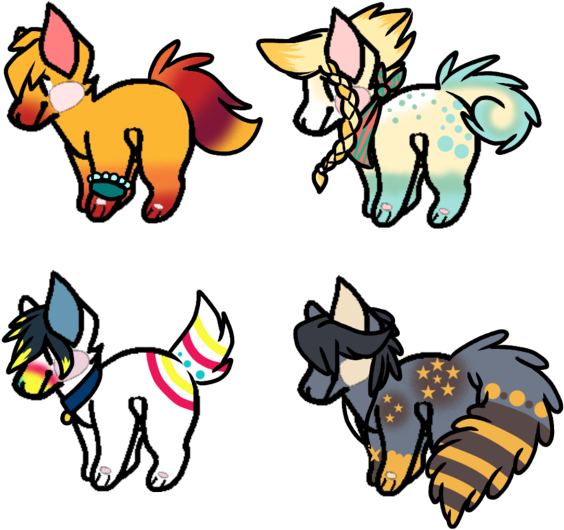 Point Feral Adopts [2/4 Open] By Silonadow - Cartoon (894x894)