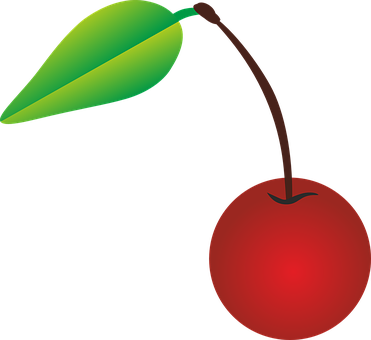 Cherry Cherries Fruit Health Vitamin Vitam - Cereza Vector (371x340)