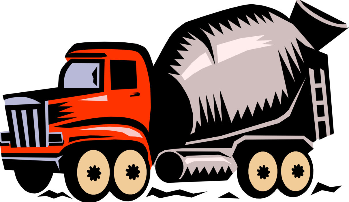 Vector Illustration Of Construction Industry Heavy - Truck (1210x700)