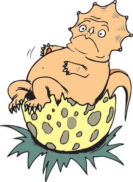 Cartoon, Grass, Egg, Art, Dinosaur, Shell - รูป ไข่ ไดโนเสาร์ การ์ตูน (500x685)