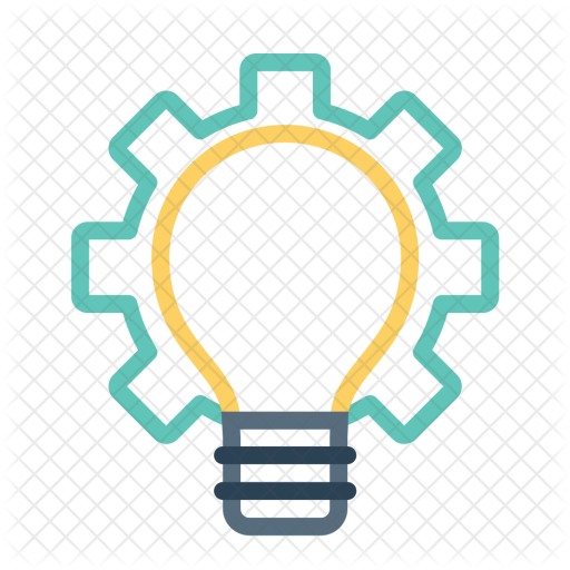 Idea, Bulb, Innovation, Startup, Light, Settings, Gear - Setting Vector (512x512)
