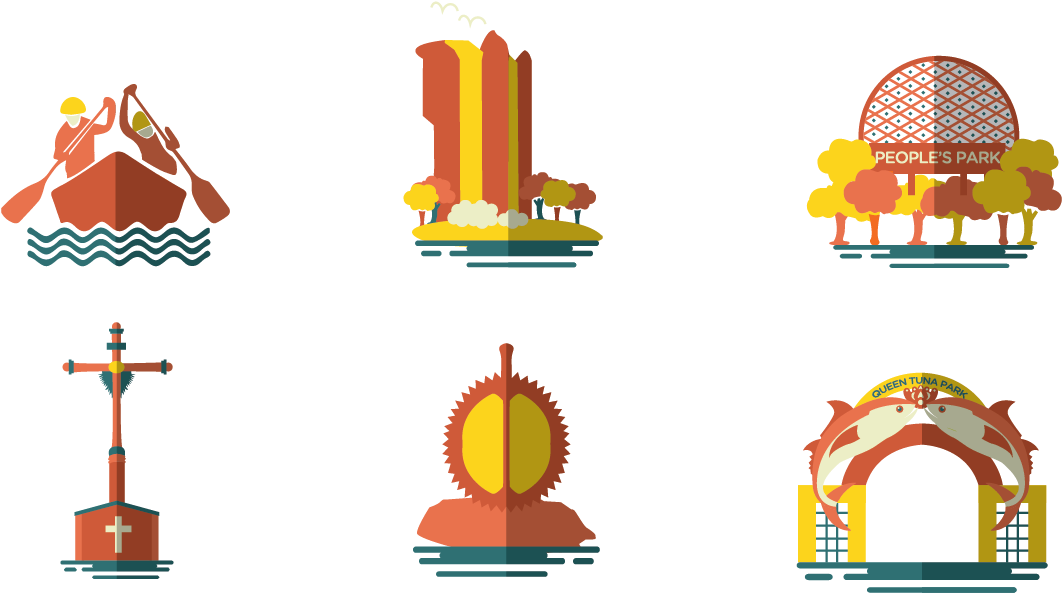 Some Prominent Landmarks In Luzon, Visayas And Mindanao - Illustration (1275x825)