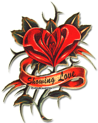 Heart Rose Tattoo - Hearts And Roses Tattoos (350x418)