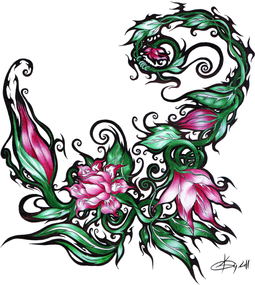 Flower Scorpion Vol - Scorpion On A Flower (900x1007)