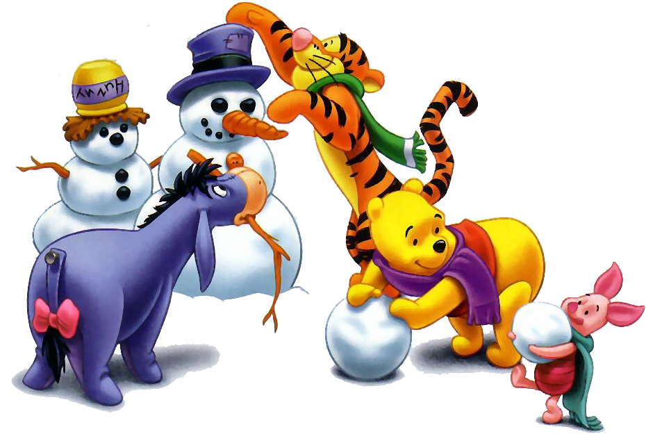 Group Snow Fun Clipart - Winnie The Pooh Winter (935x633)