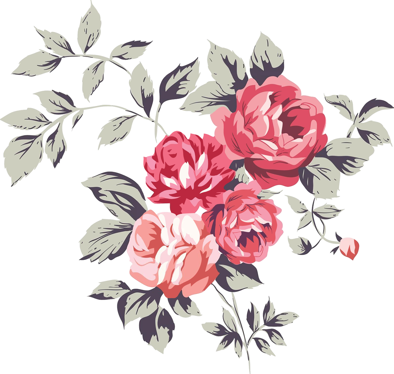 Http - //d - Top4top - Net/p 31jswt2 - Vintage Rose Rose Vector (1300x1232)