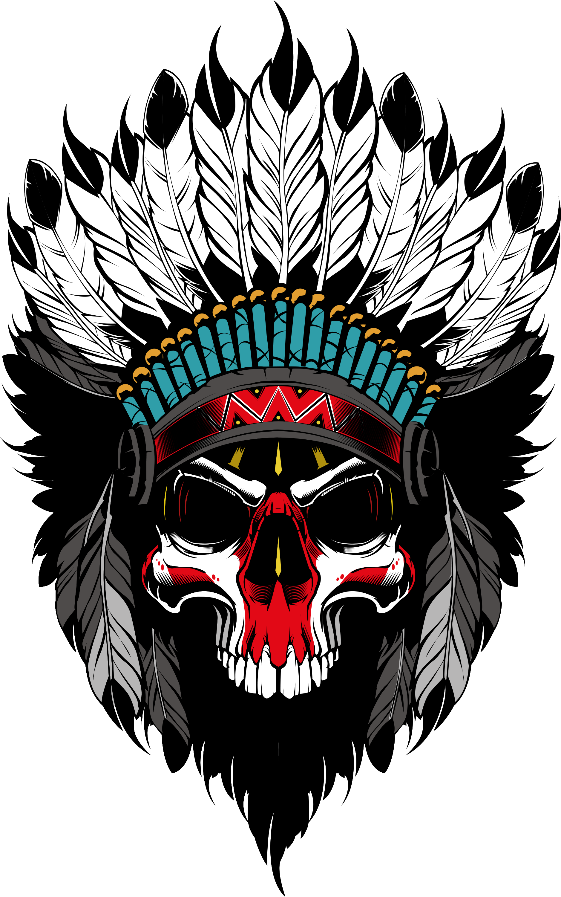 Dessin Panda Tattoo Fantastique Papier Peint Indians - Blackfoot: Southern Native Cd (1890x3000)