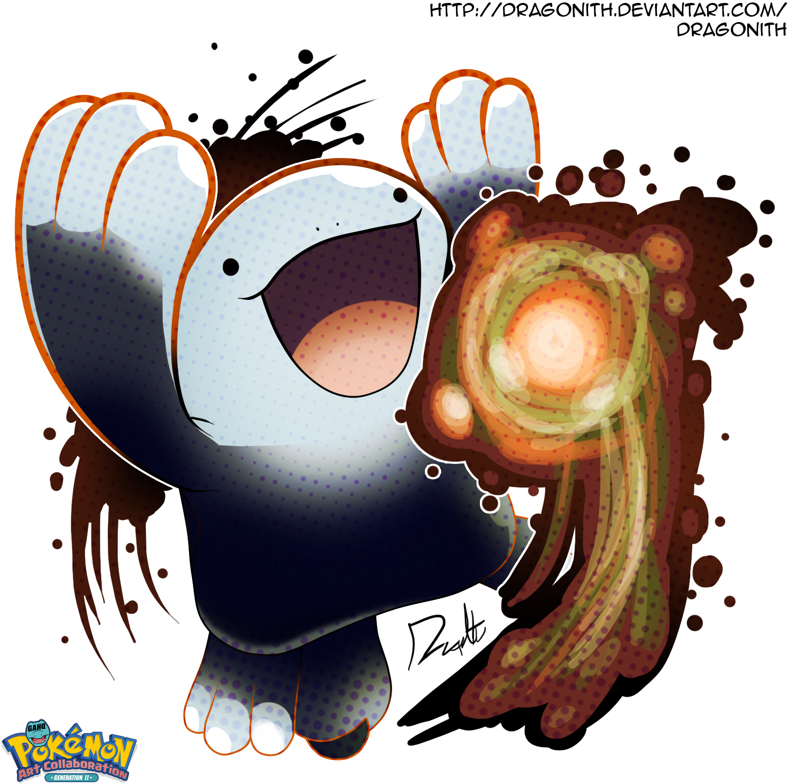 #195 Quagsire Used Mud Bomb And Yawn In The Game Art - Illustration (1650x1650)