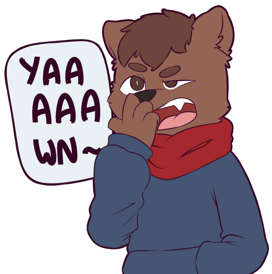 Yawn~ By Burfabutt - Cartoon (894x894)